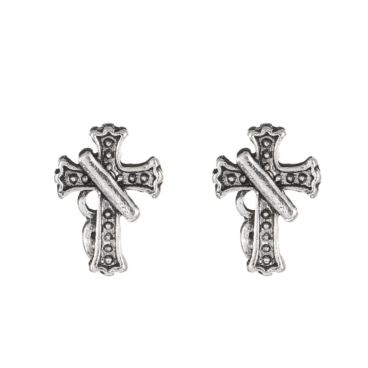 Vintage Cross Stud Earrings