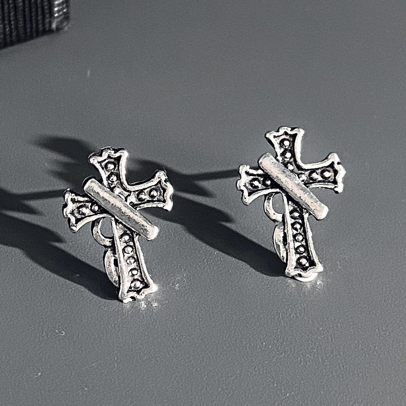 Vintage Cross Stud Earrings