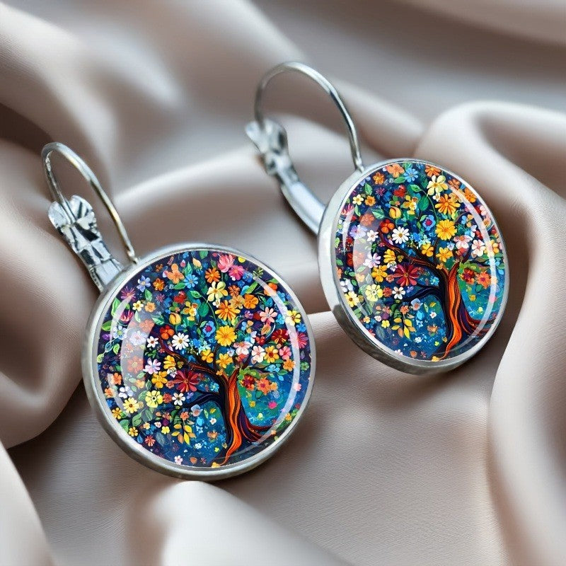Luminous Floral Tree Earrings