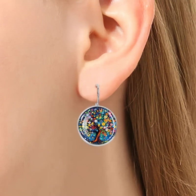 Luminous Floral Tree Earrings