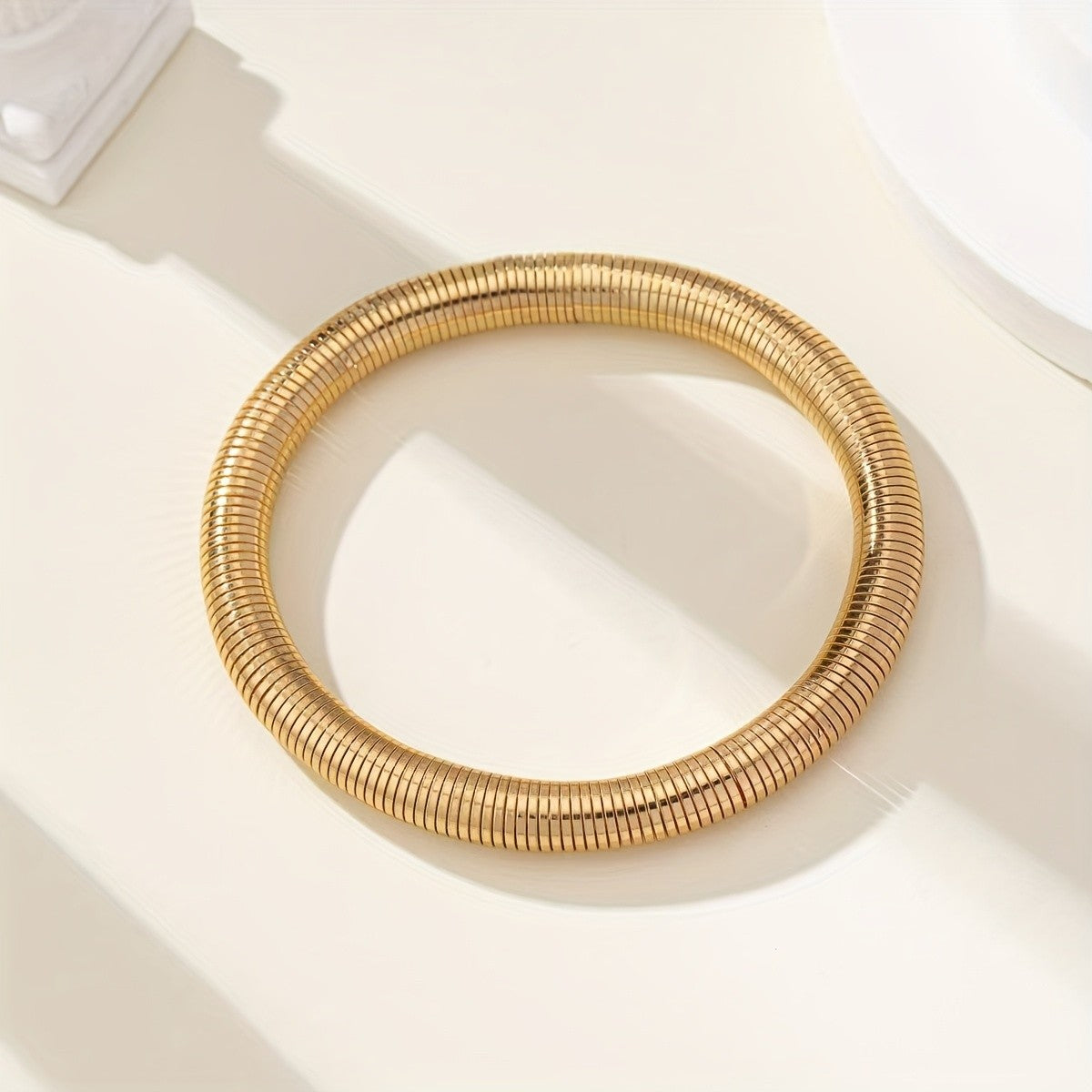 Ribbed Snake Chain Anklet