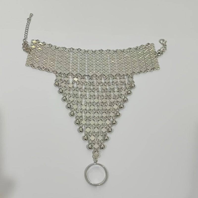 Geometric Mesh Hand Chain Bracelet