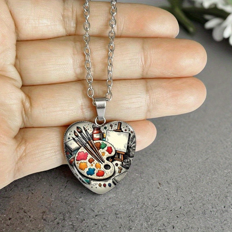 Art Palette Heart Necklace