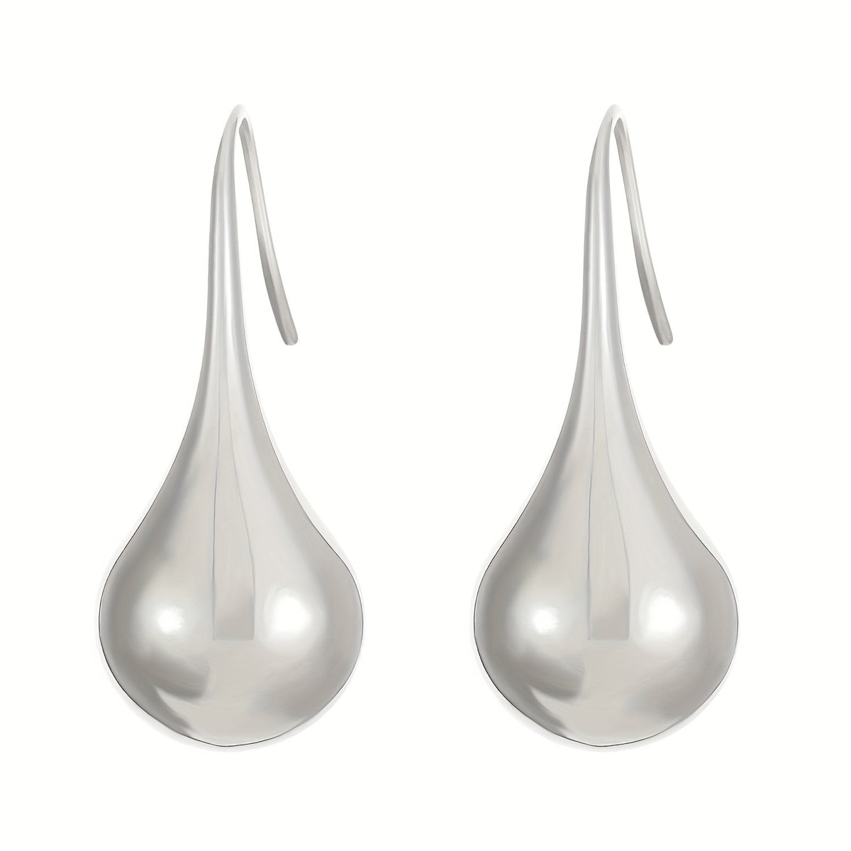 Polished Teardrop Drop Earrings