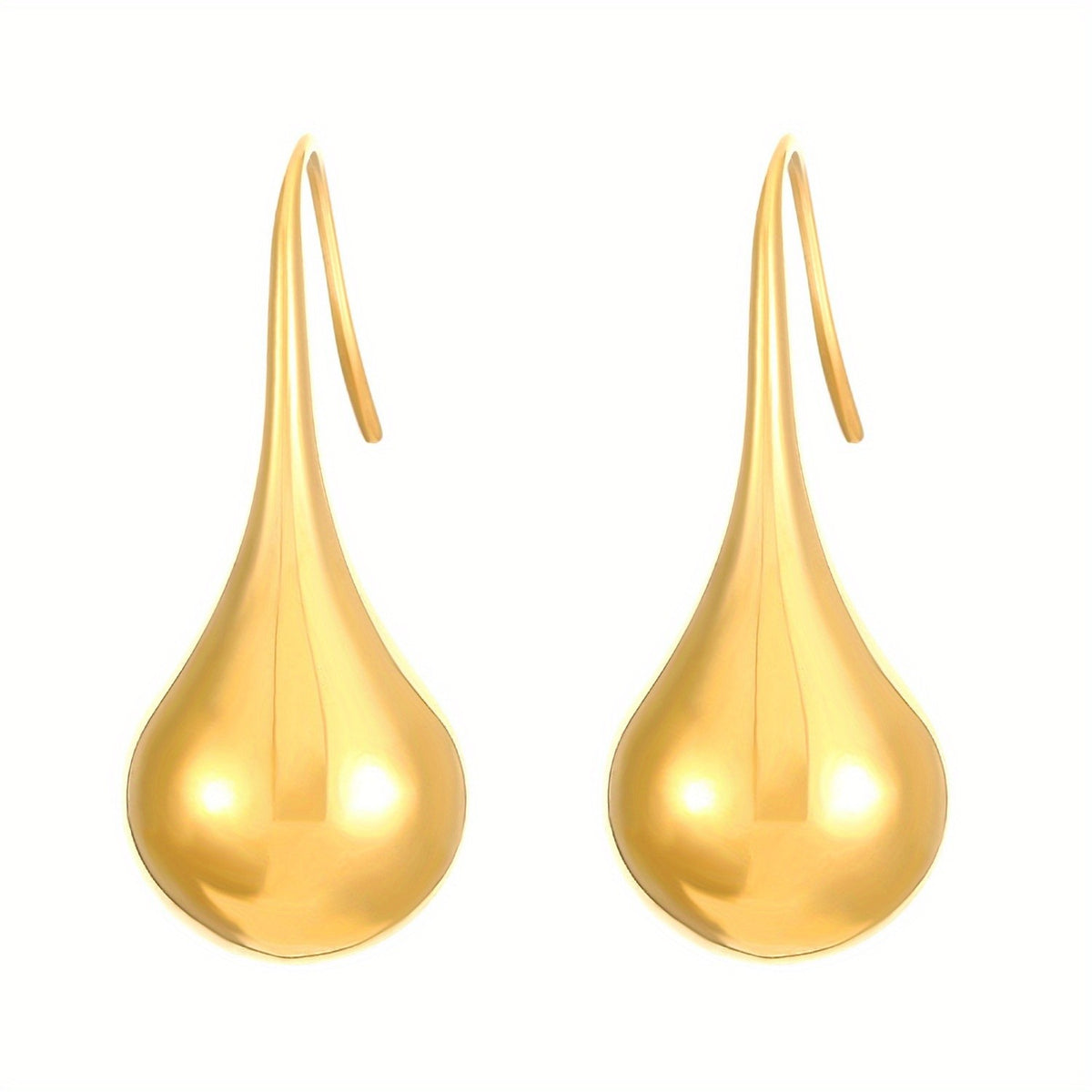 Polished Teardrop Drop Earrings