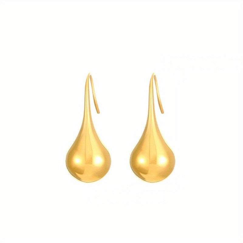 Polished Teardrop Drop Earrings