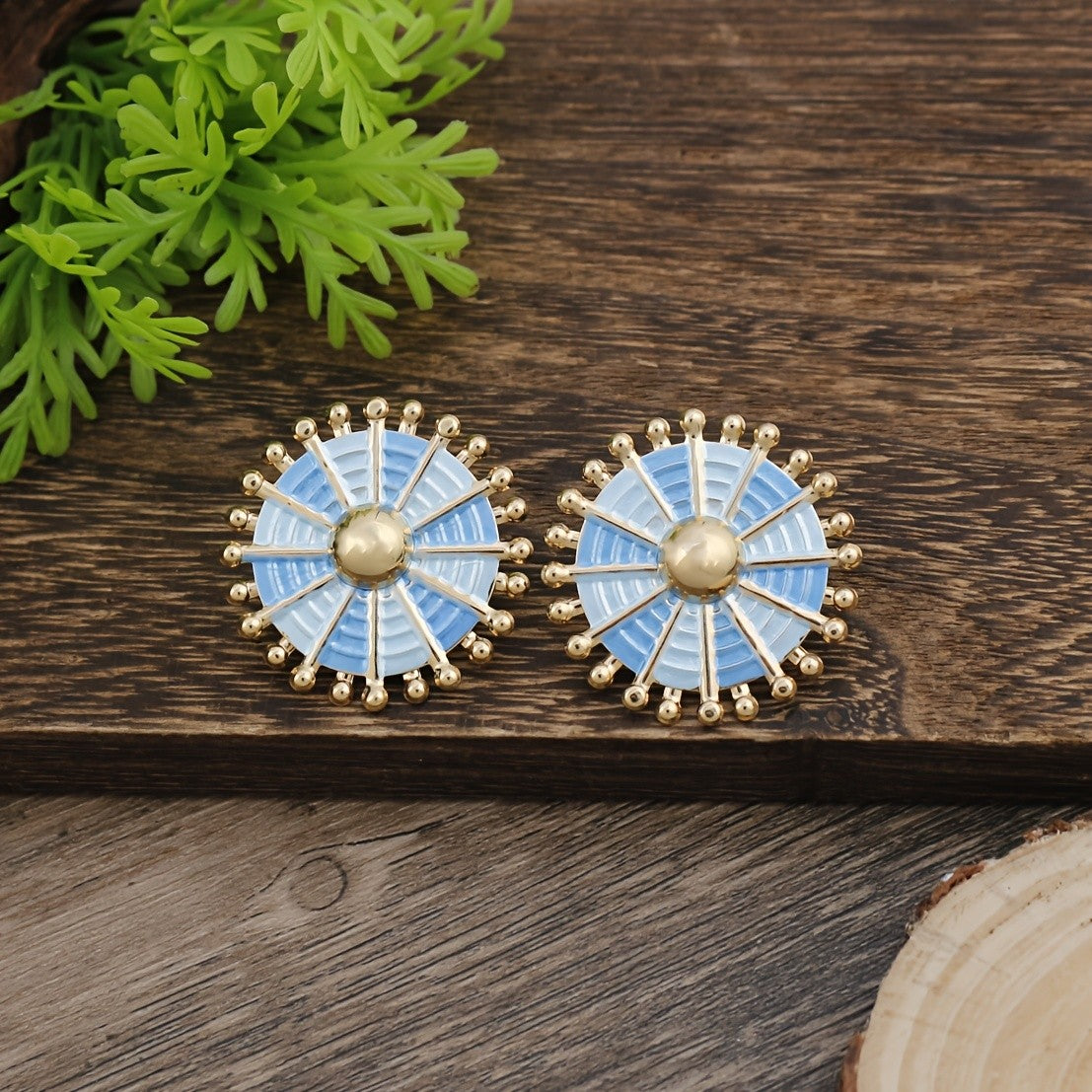 Pastel Ship Wheel Earrings