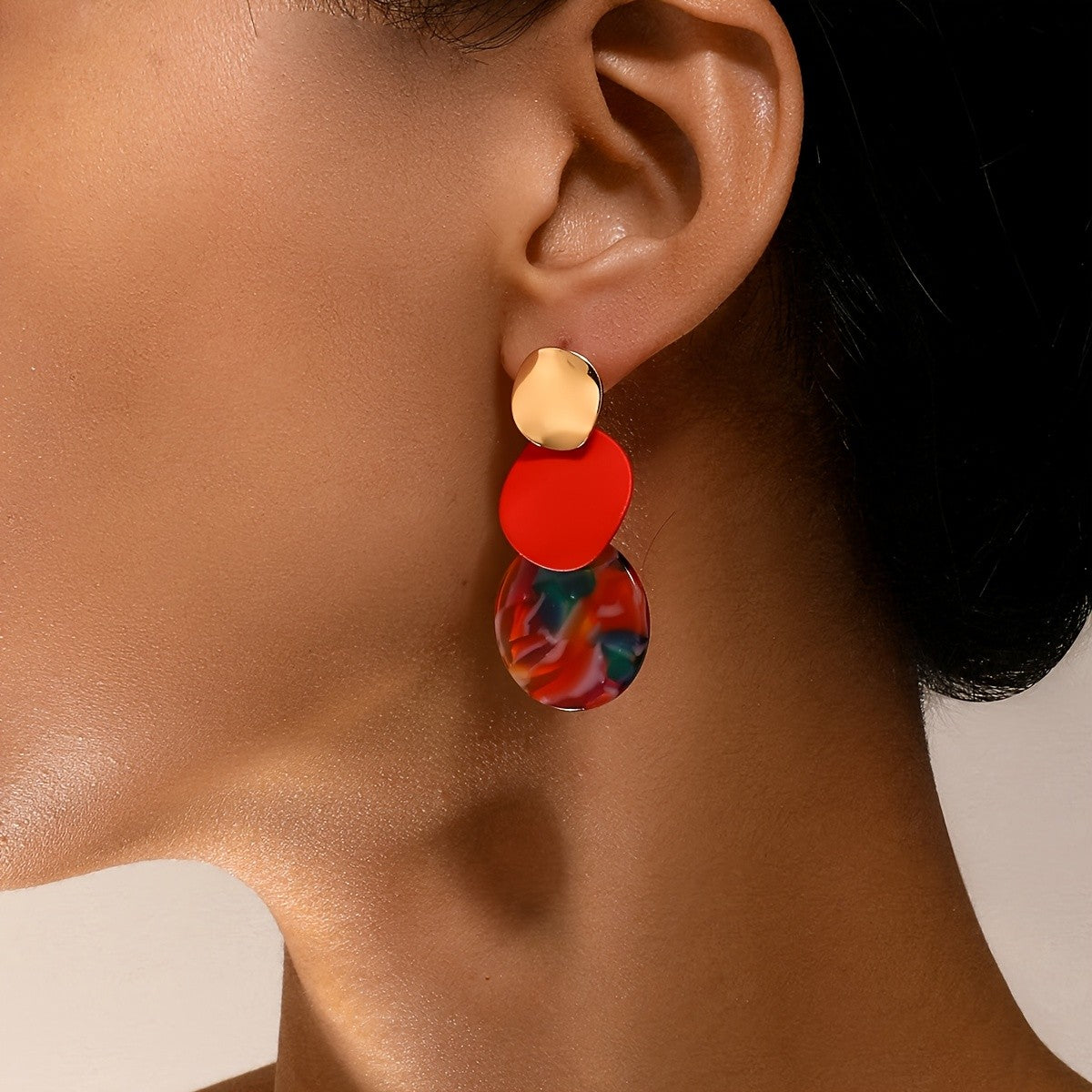Colorful Resin Drop Earrings