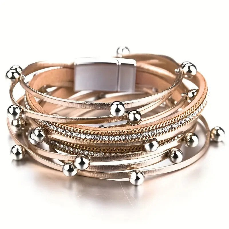 Layered Bead Wrap Bracelet
