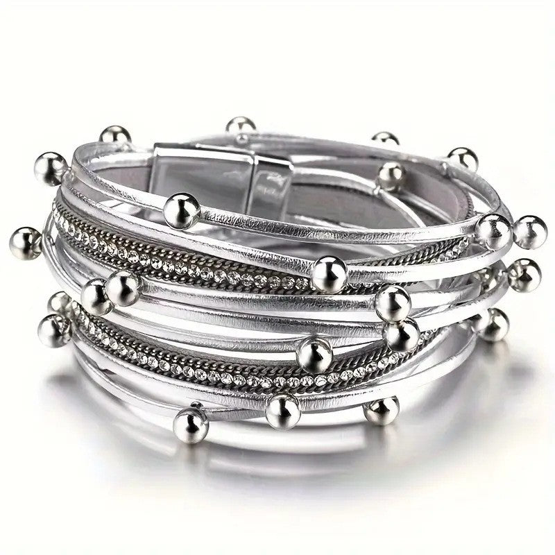 Layered Bead Wrap Bracelet
