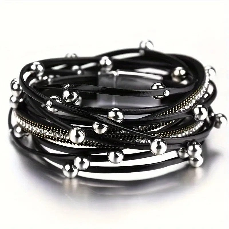 Layered Bead Wrap Bracelet