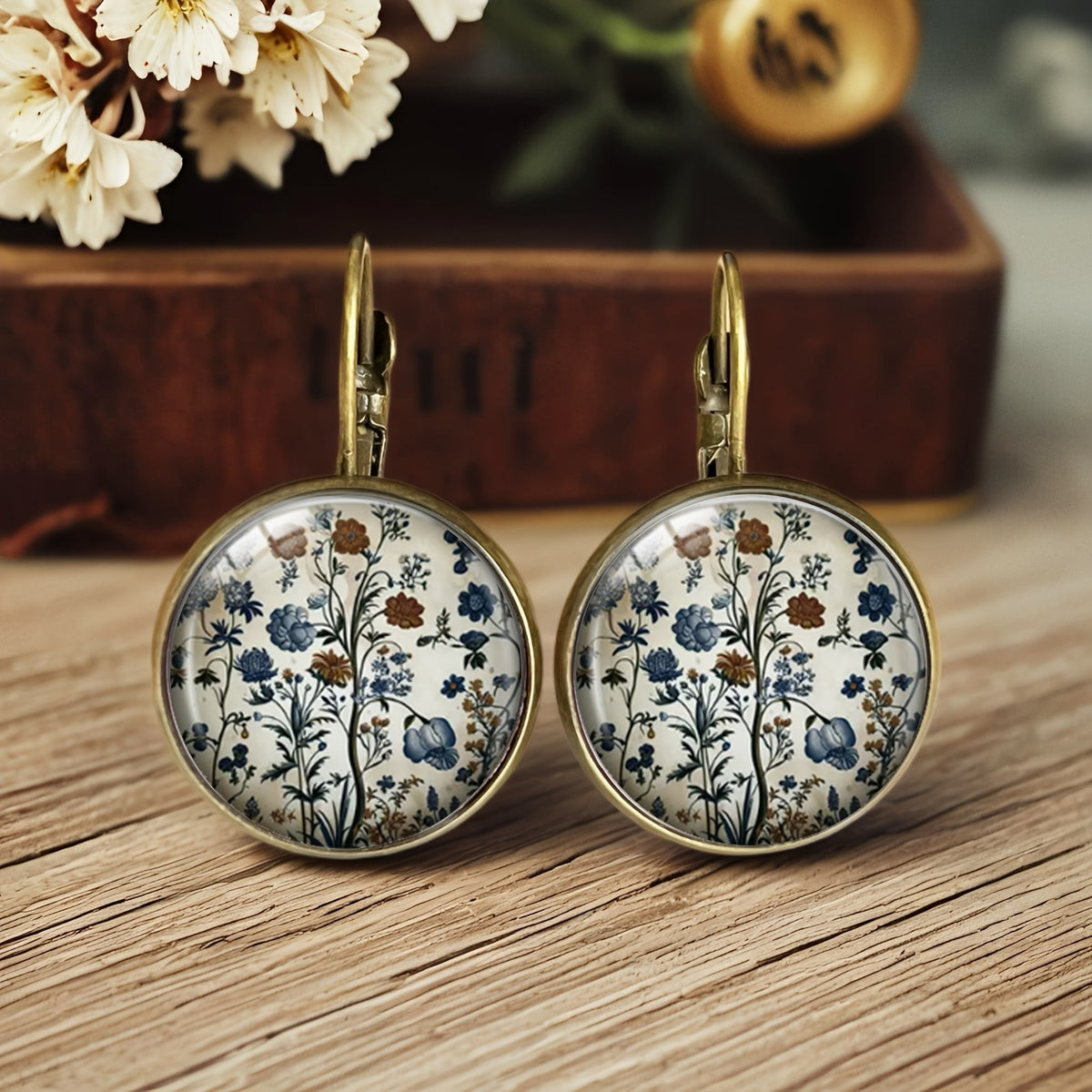 Botanical Glass Dome Earrings