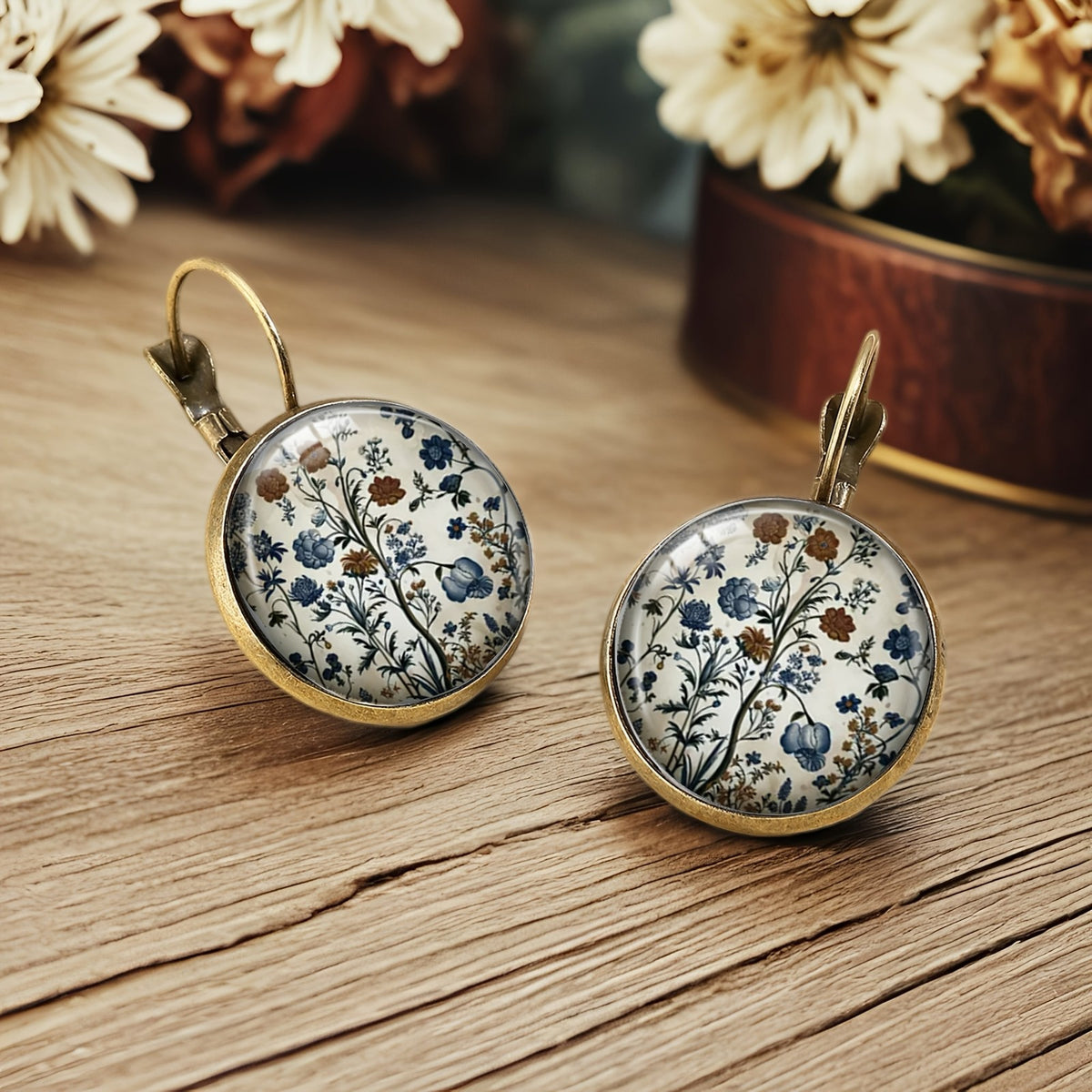 Botanical Glass Dome Earrings