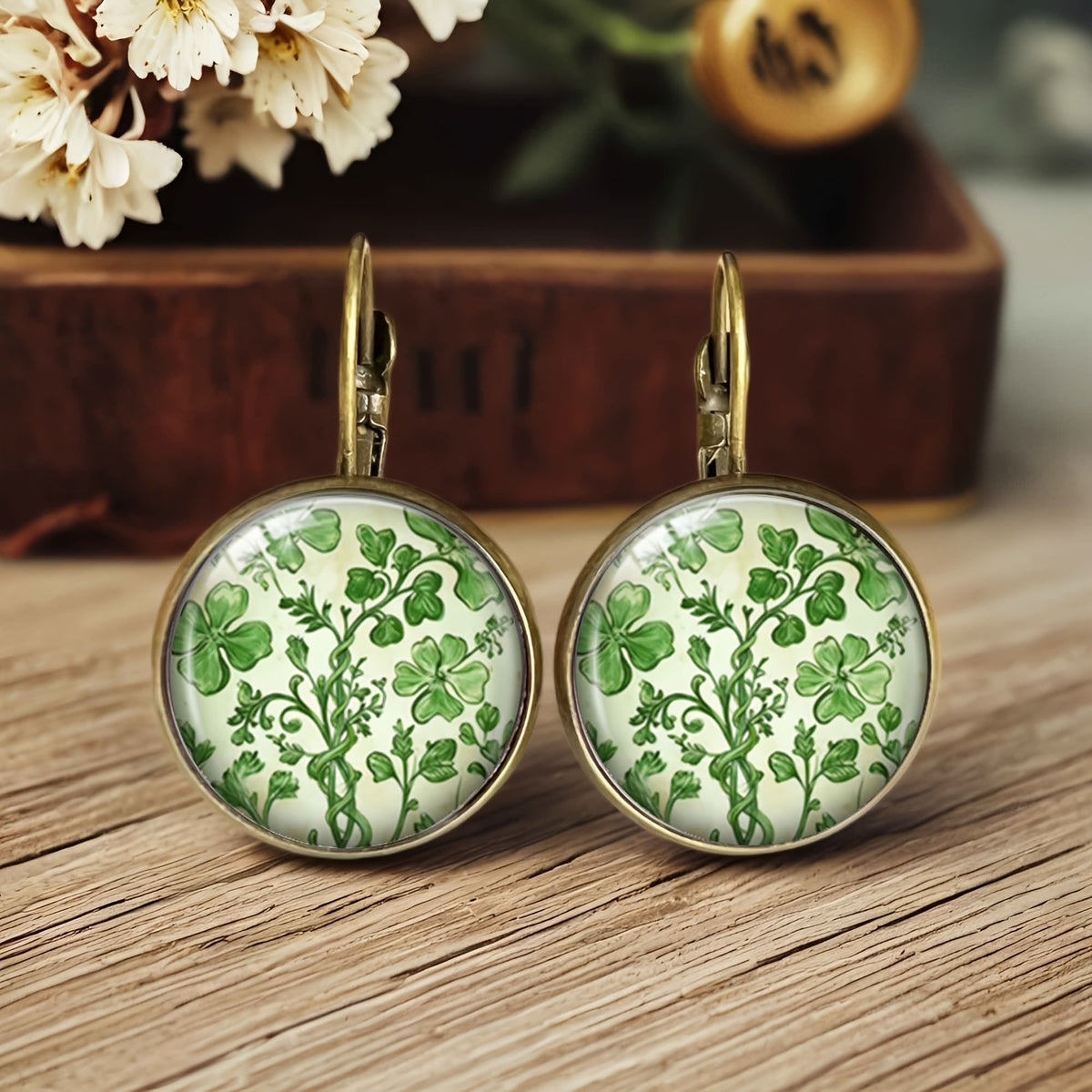 Botanical Glass Dome Earrings