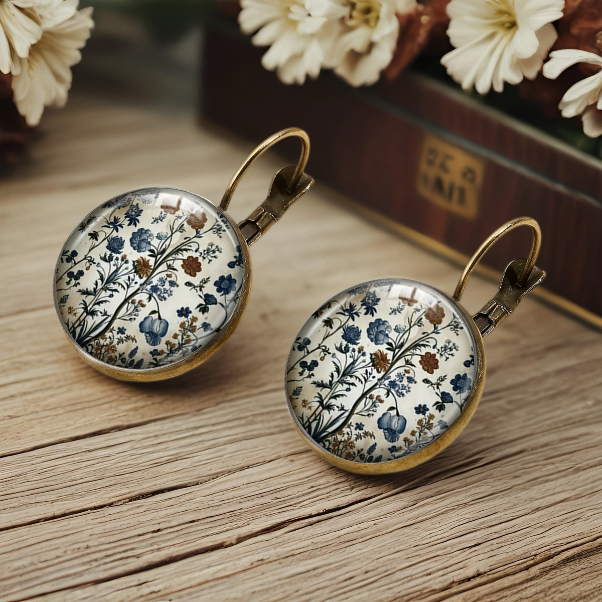 Botanical Glass Dome Earrings