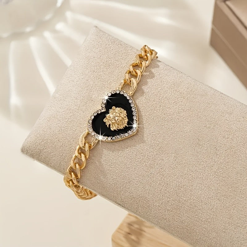 Heart Lion Head Anklet