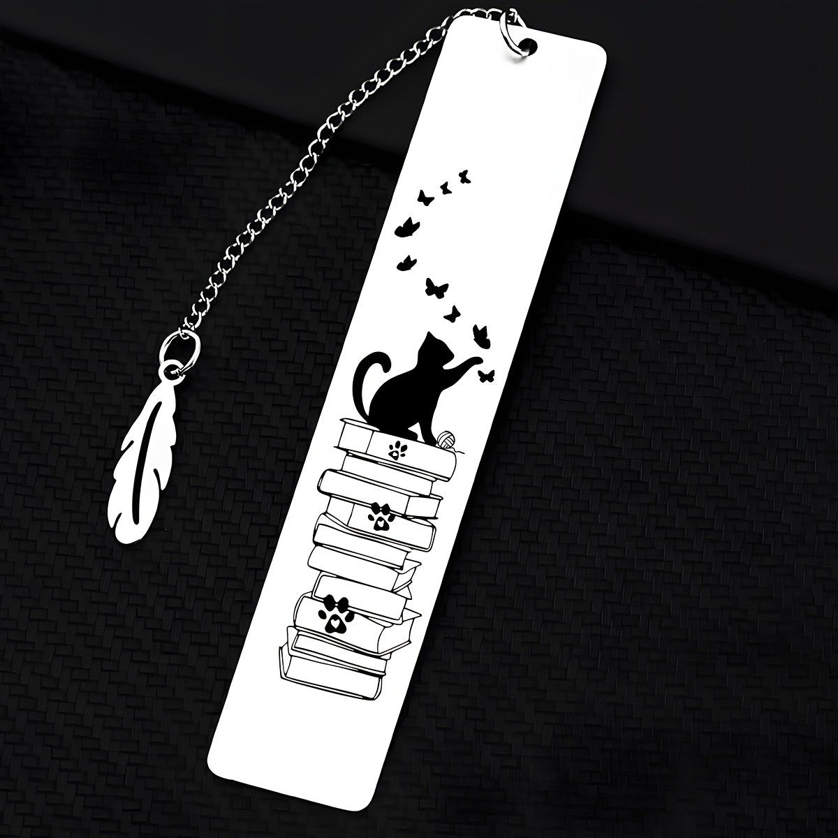 Cat & Butterfly Stack Bookmark