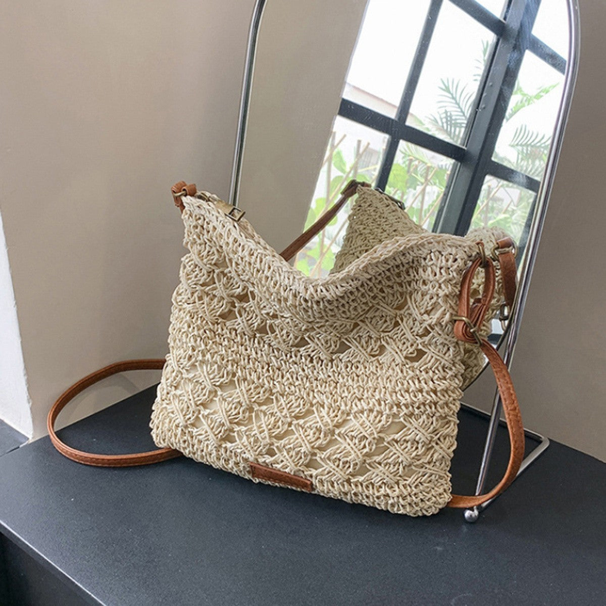 Woven Mesh Shoulder Bag