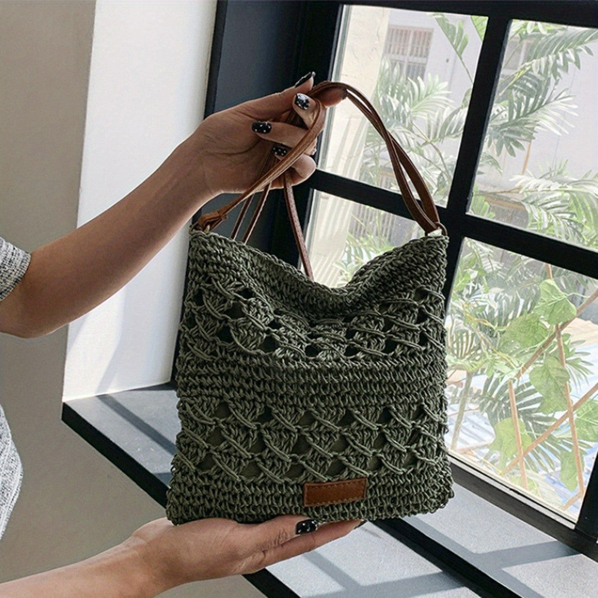 Woven Mesh Shoulder Bag