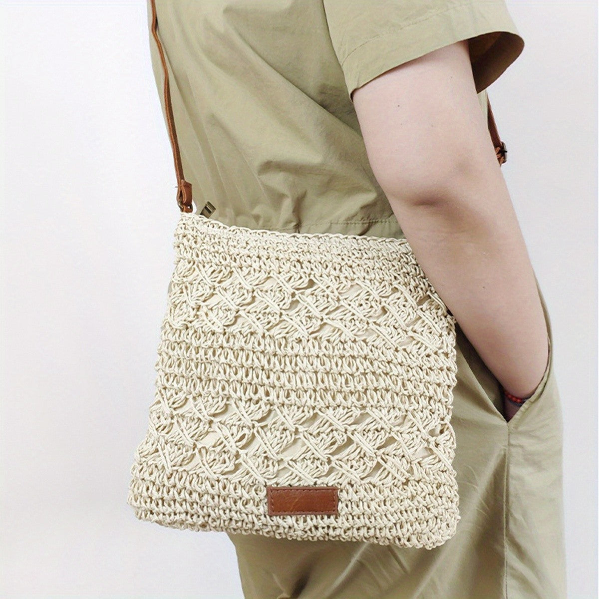 Woven Mesh Shoulder Bag