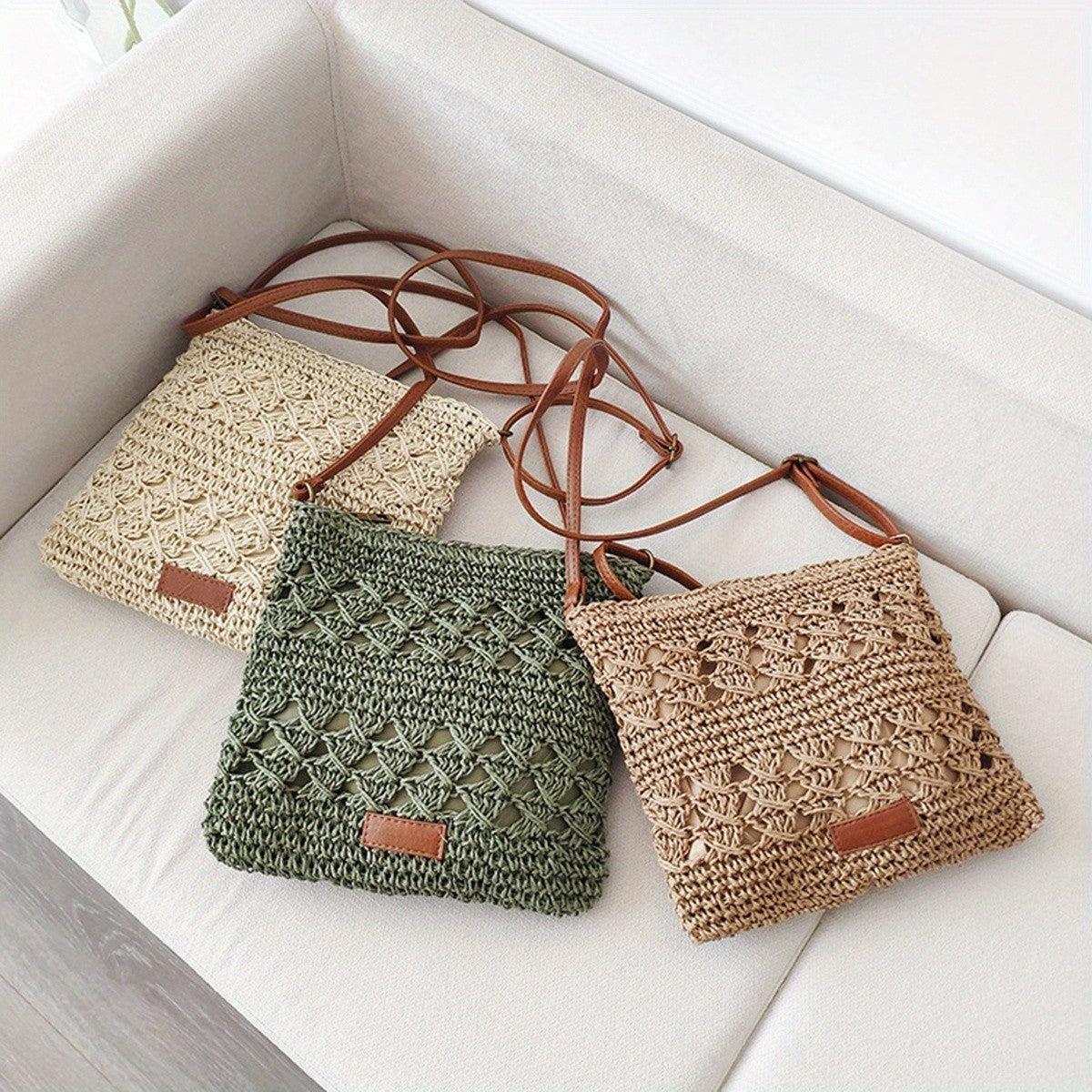 Woven Mesh Shoulder Bag