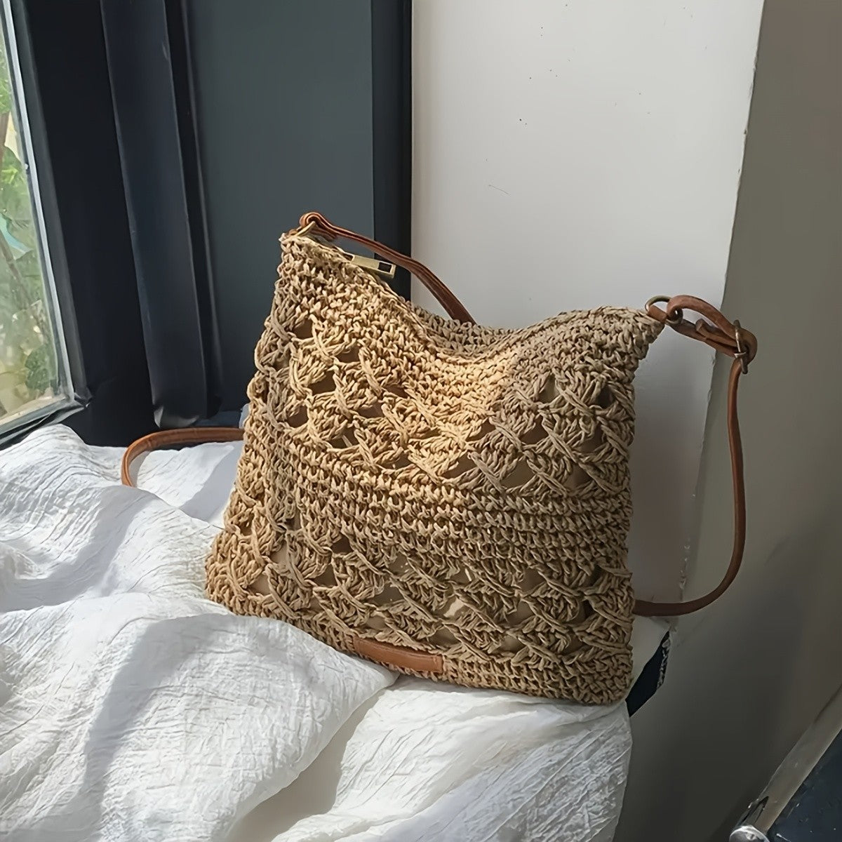 Woven Mesh Shoulder Bag