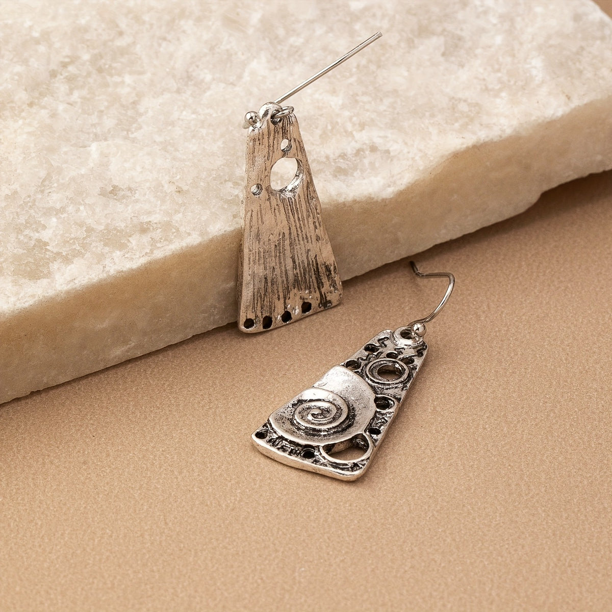 Spiral Cutout Drop Earrings