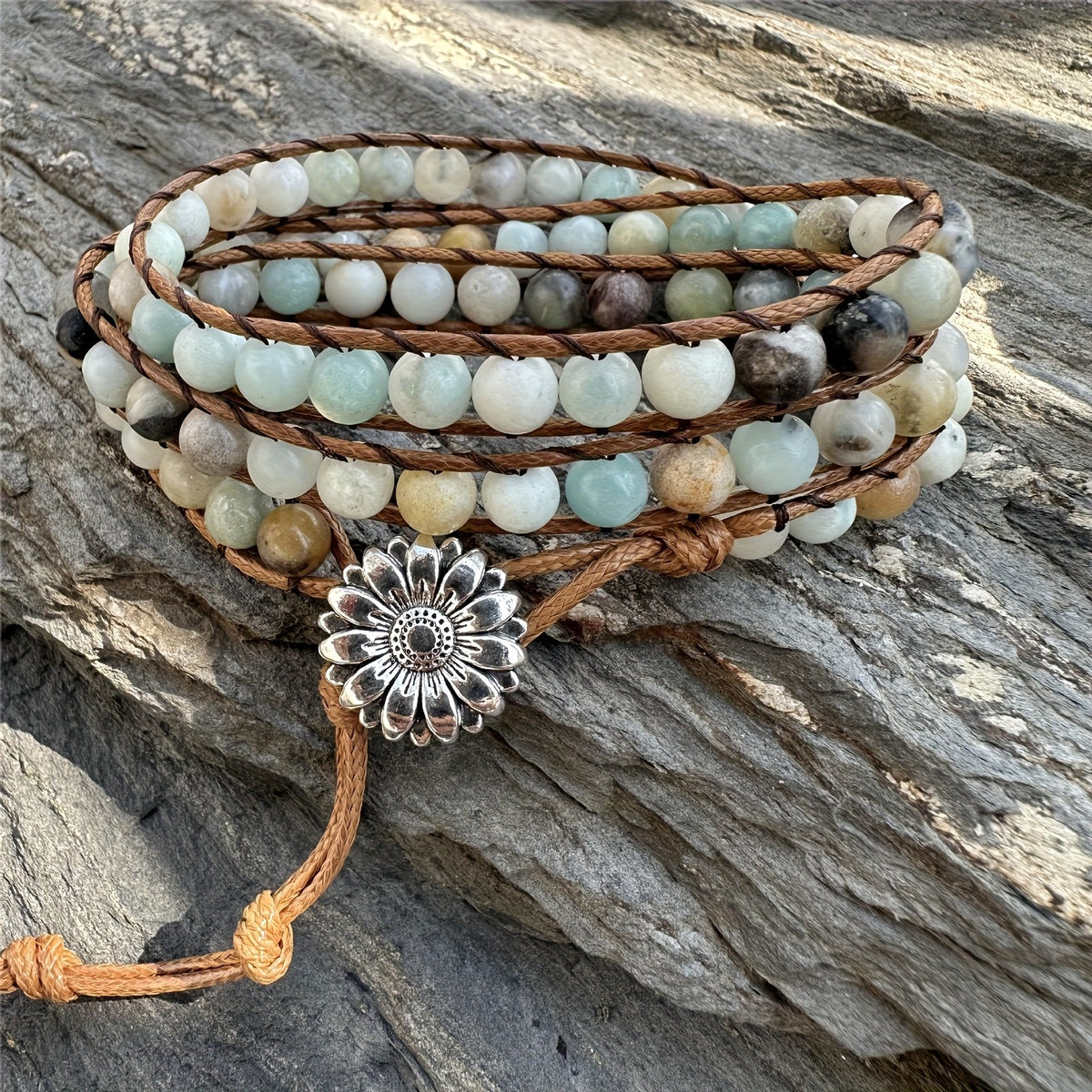 Multi-Strand Stone Wrap Bracelet