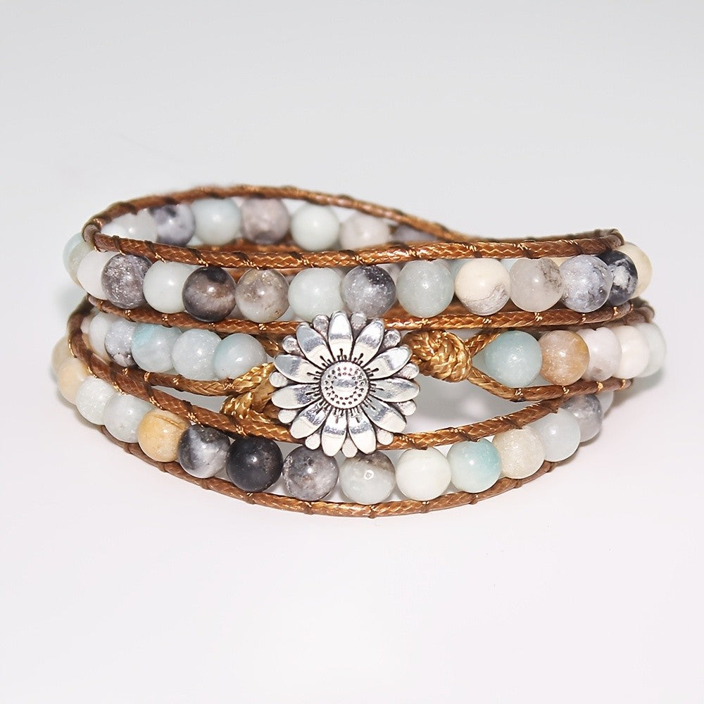 Multi-Strand Stone Wrap Bracelet