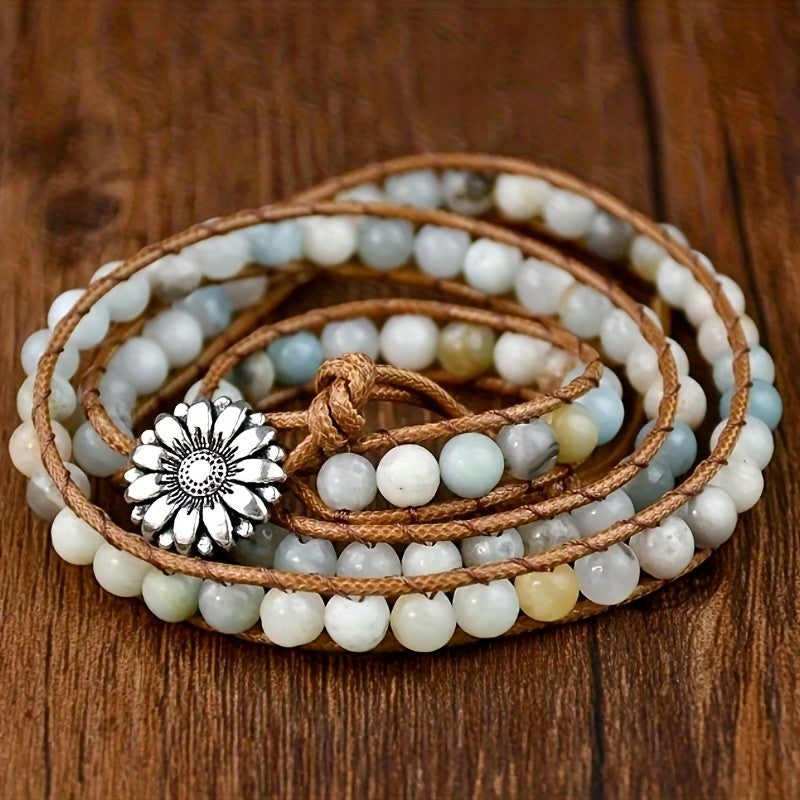 Multi-Strand Stone Wrap Bracelet