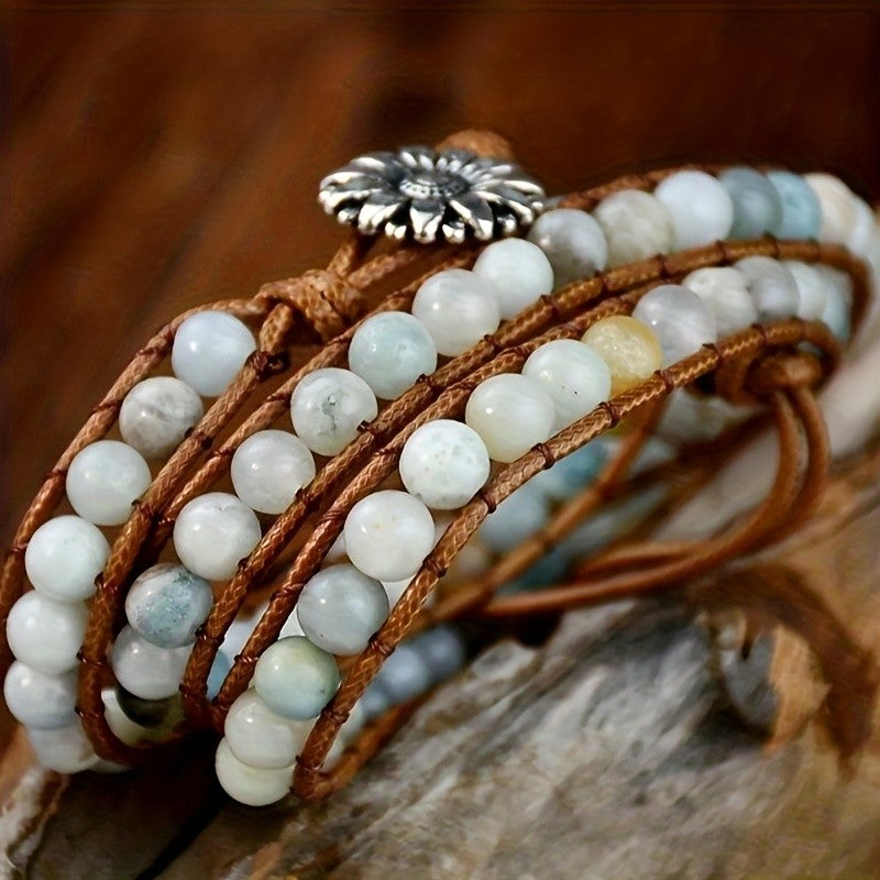 Multi-Strand Stone Wrap Bracelet