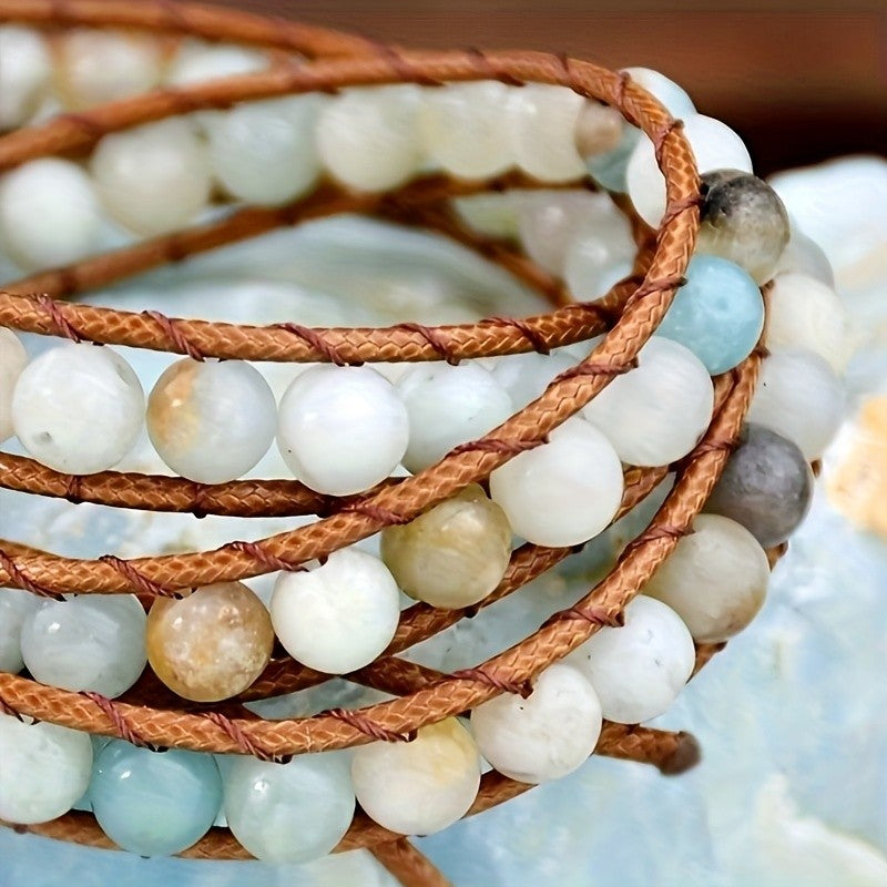 Multi-Strand Stone Wrap Bracelet