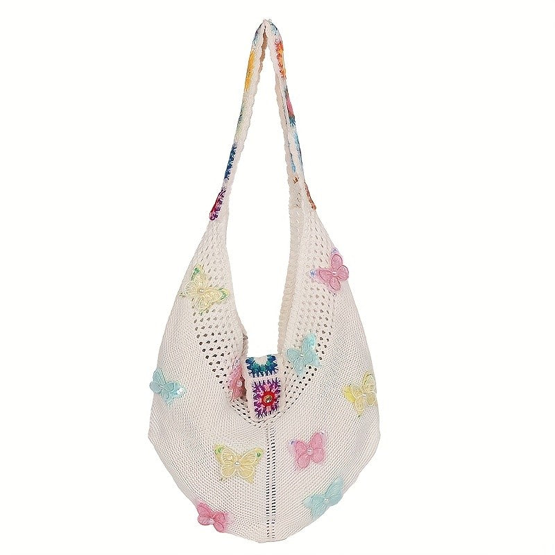 Butterfly Knit Shoulder Bag