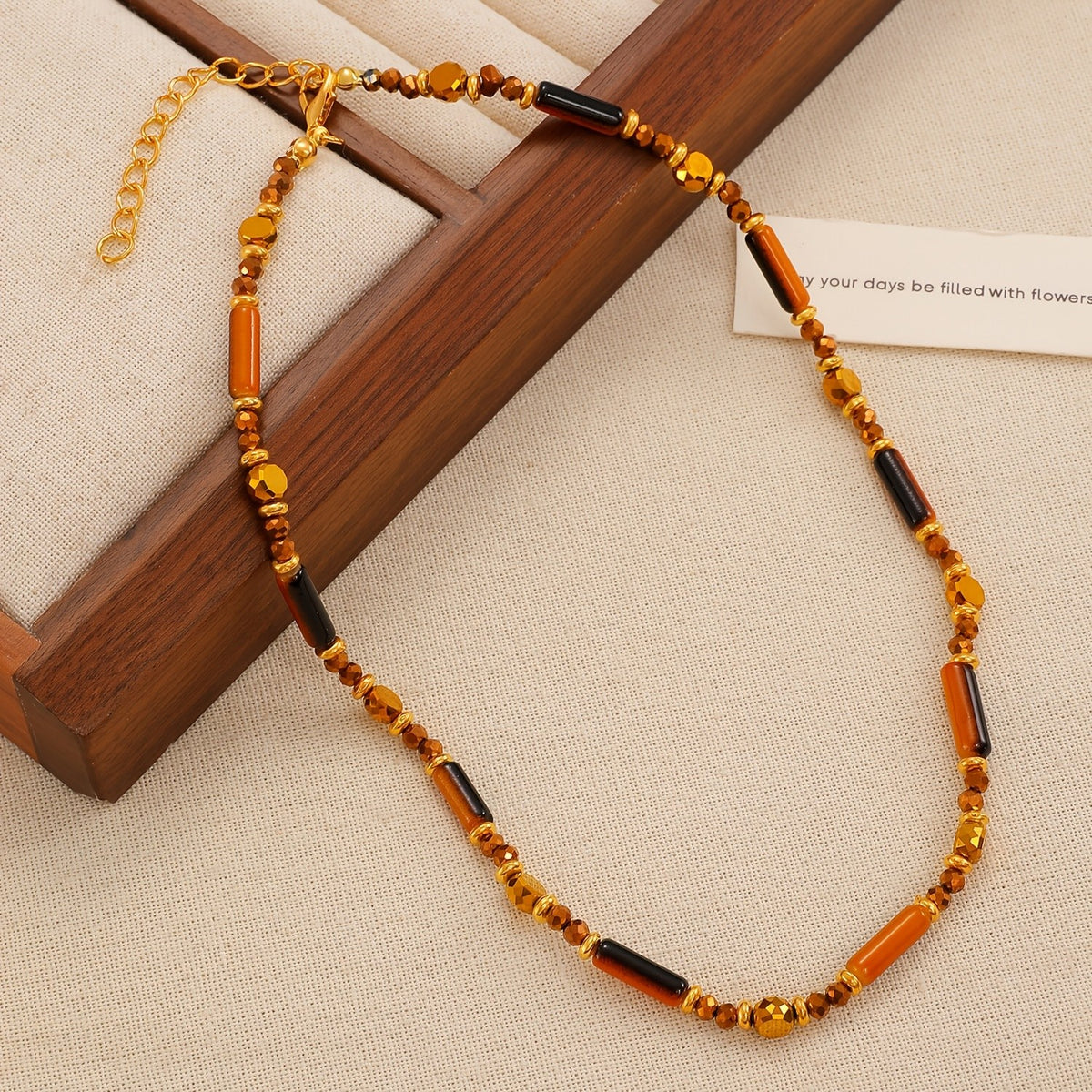 Blue Stone Beaded Necklace