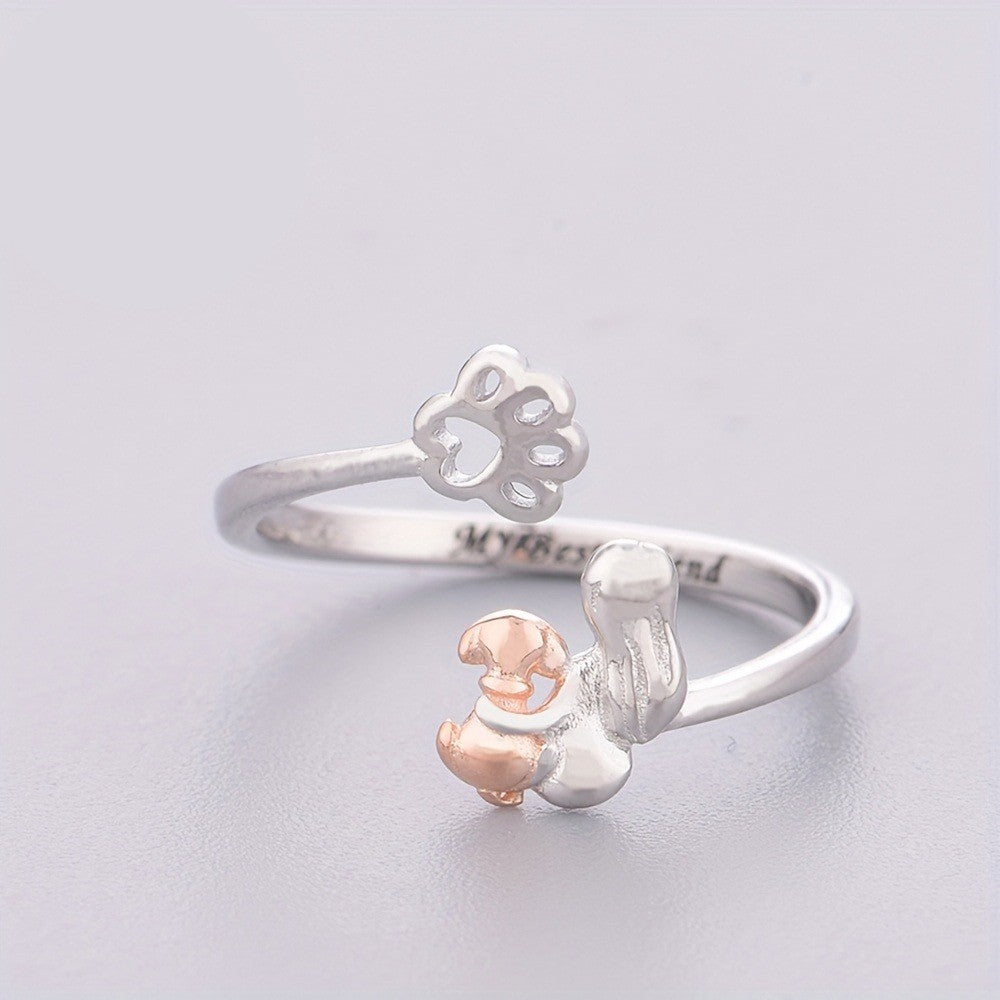 Puppy Paw Adjustable Ring
