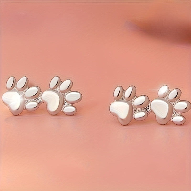 Twin Paw Stud Earrings