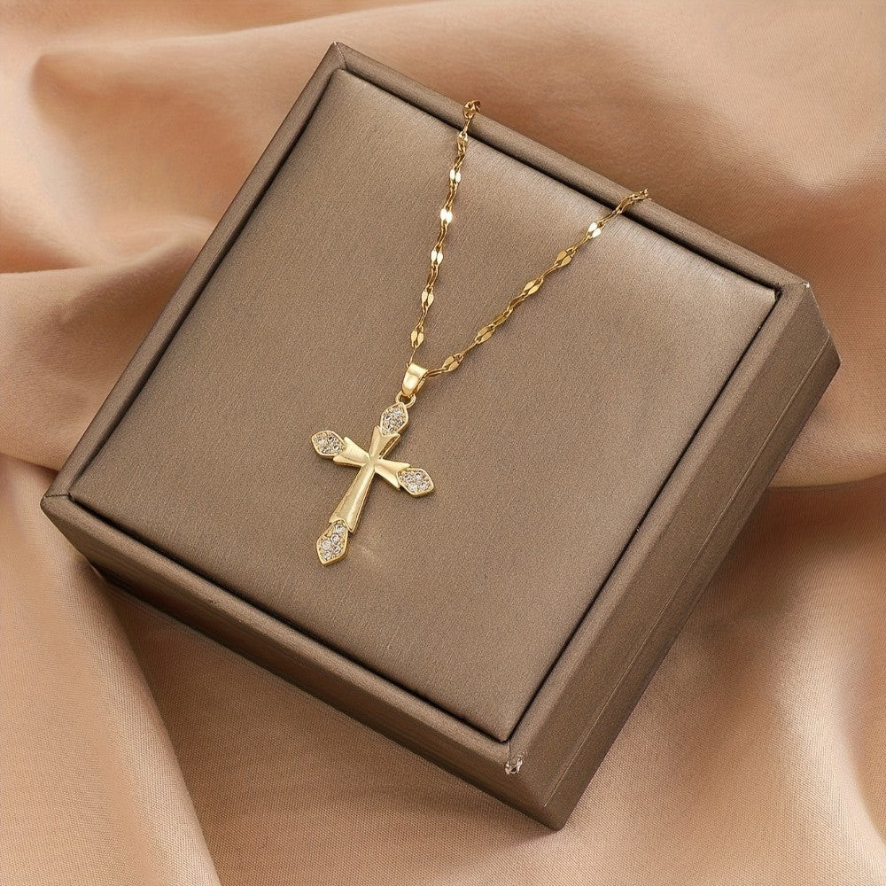 Crystal Cross Necklace