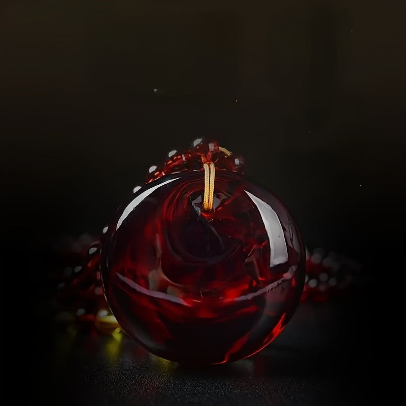 Round Amber Pendant