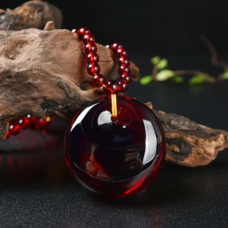 Round Amber Pendant