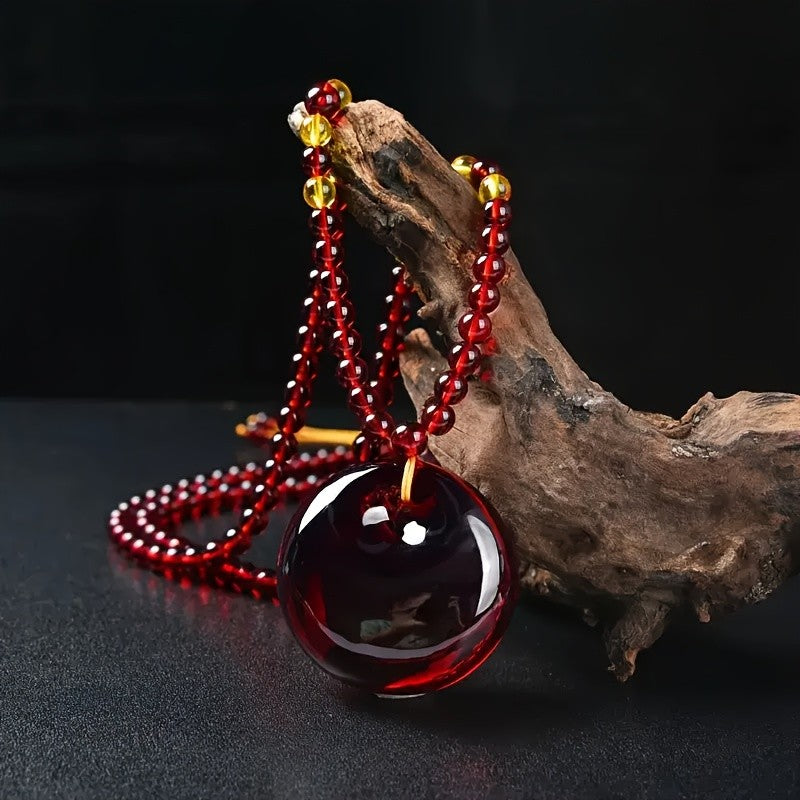 Round Amber Pendant