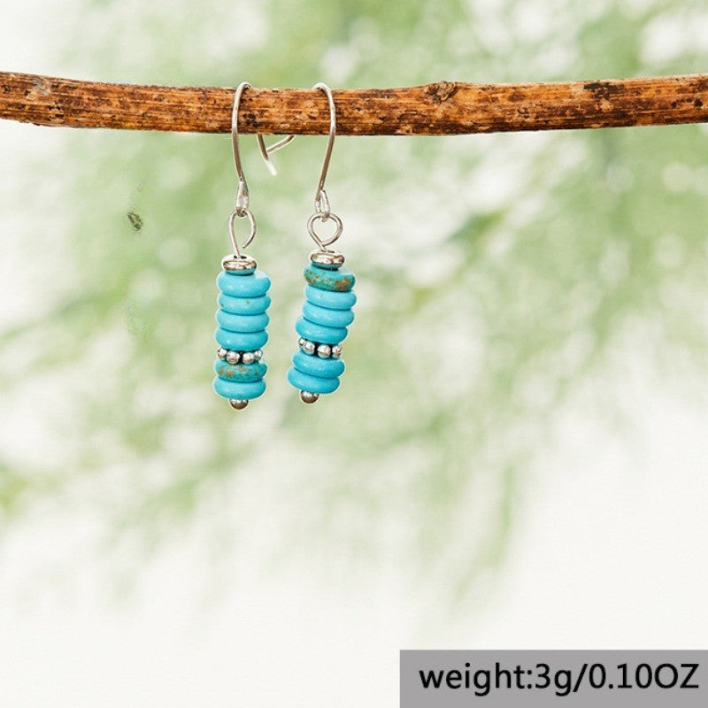 Stacked Turquoise Drop Earrings