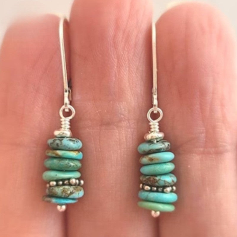 Stacked Turquoise Drop Earrings