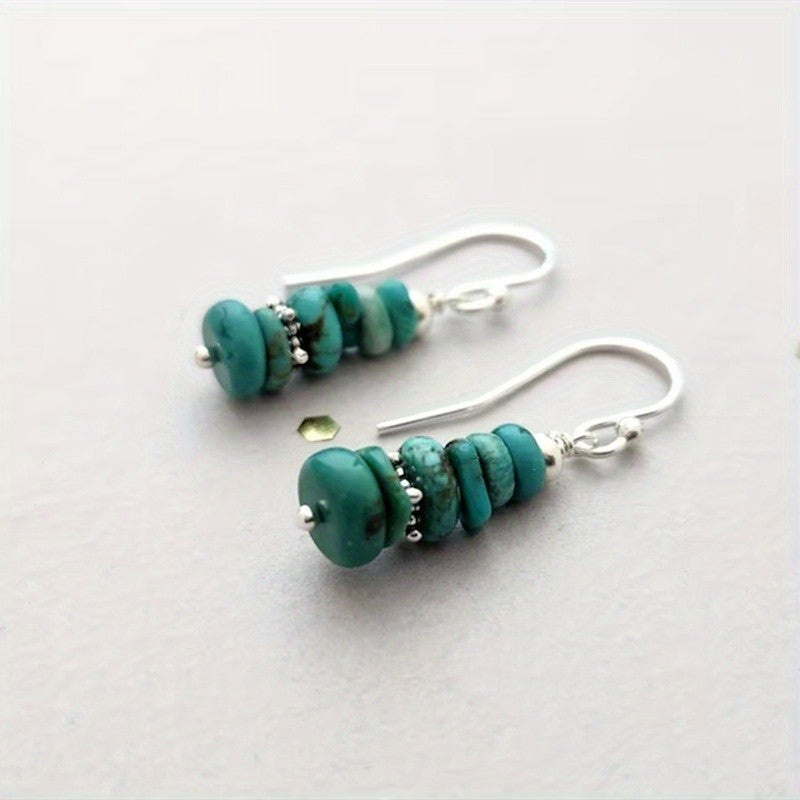Stacked Turquoise Drop Earrings