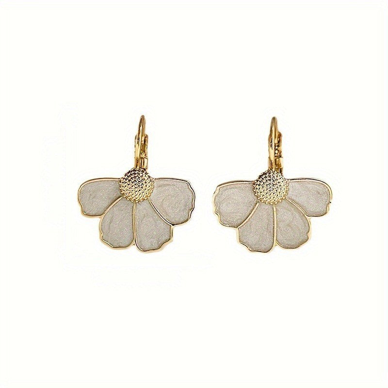 Marbled Petal Drop Earrings