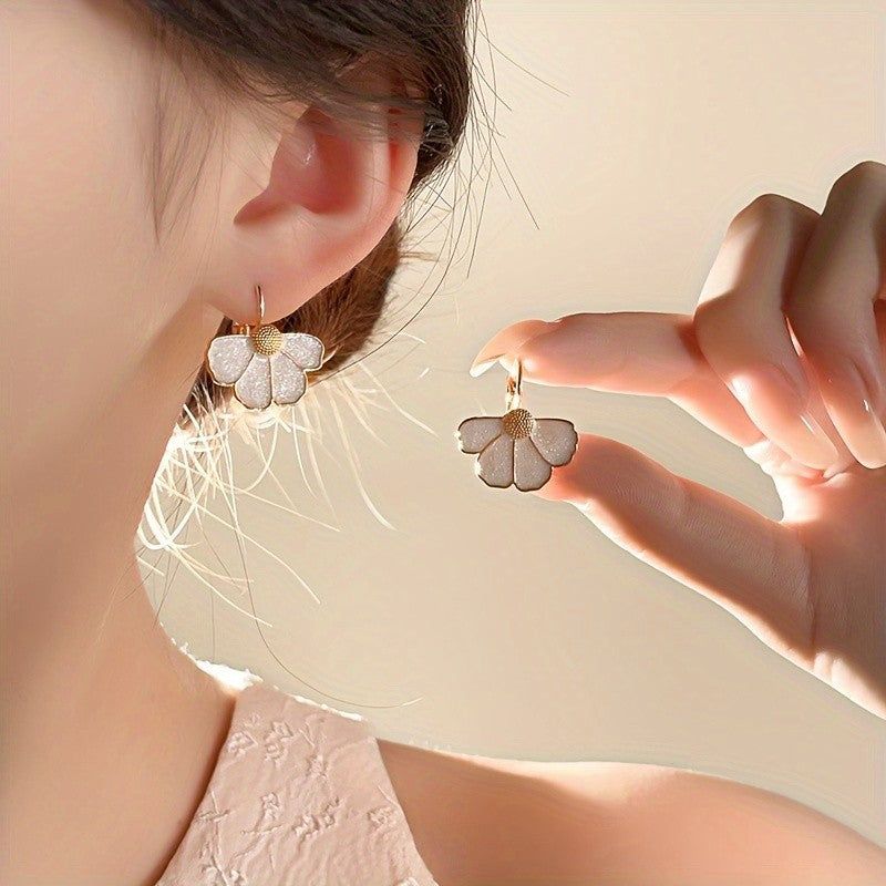 Marbled Petal Drop Earrings