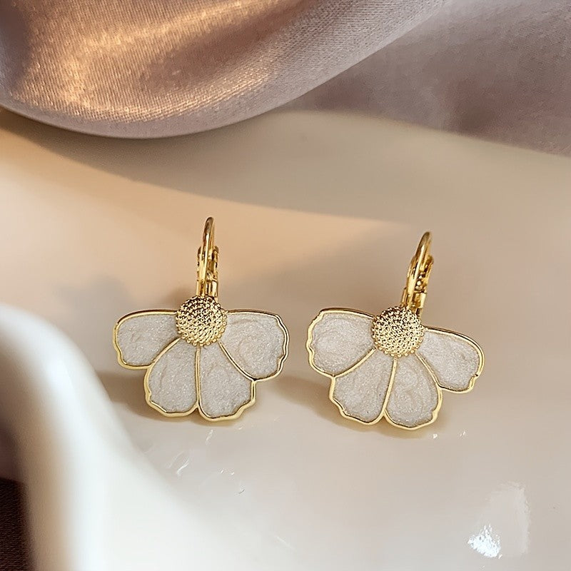 Marbled Petal Drop Earrings
