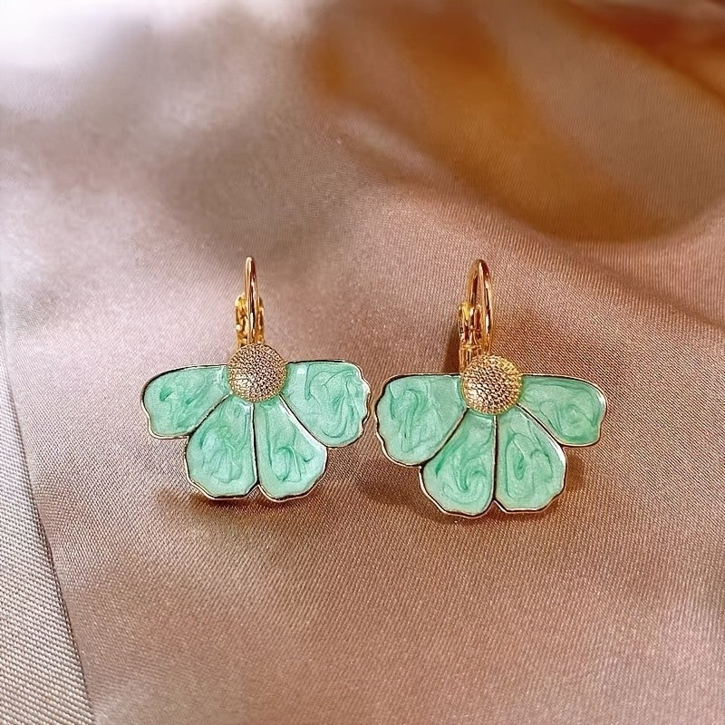 Marbled Petal Drop Earrings