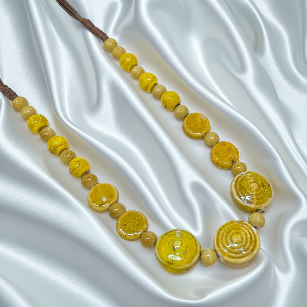 Multicolor Ceramic Bead Necklace Set
