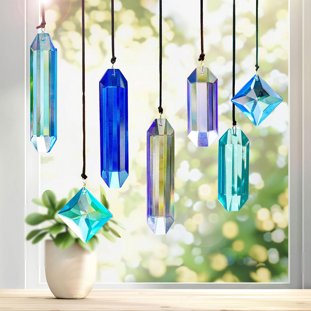 Faceted Crystal Prism Suncatcher