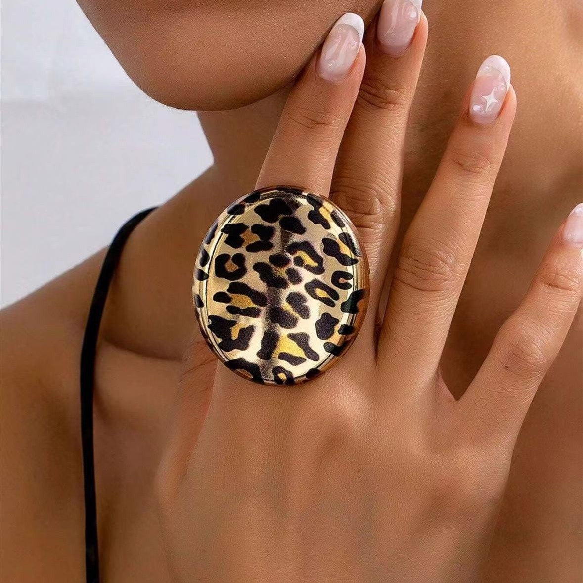 Leopard Oval Ring